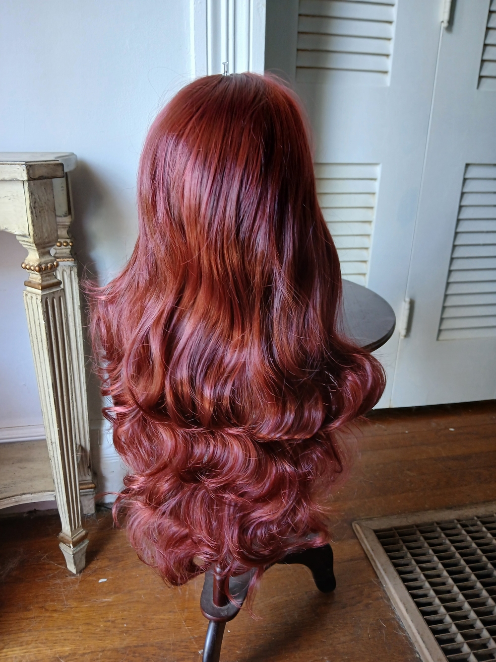 Long Wavy Red Women's Wig - Unbranded